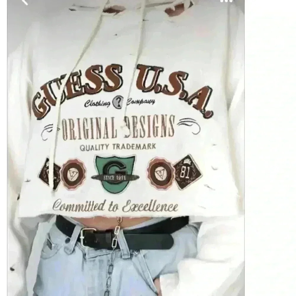 Guess USA VINTAGE DISTRESSED HOODIE
